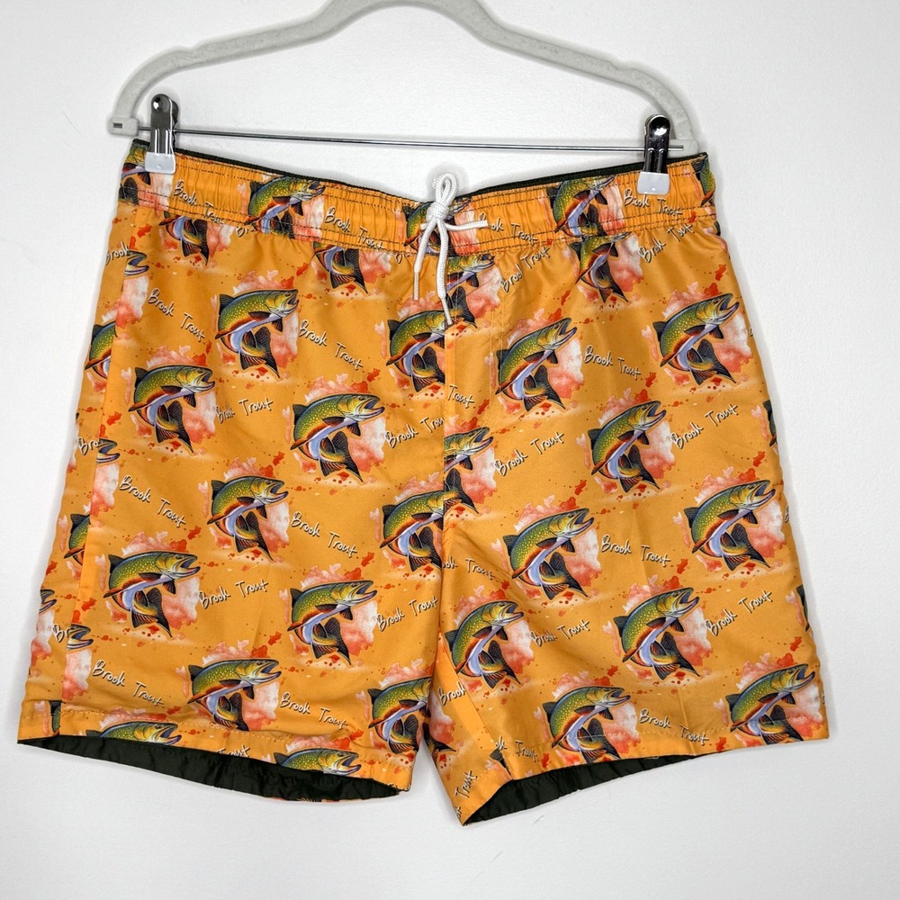 Wave Life‎ Reversible Brook Trout Swim Shorts Size 34